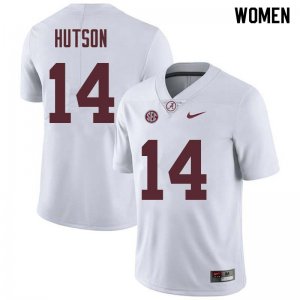 NCAA Women's Alabama Crimson Tide #14 Don Hutson Stitched College Nike Authentic White Football Jersey CV17W64QG